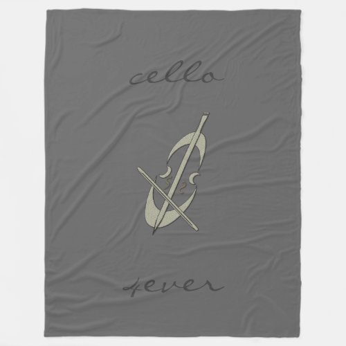 Cool Music Cello 4ever Grey Blanket