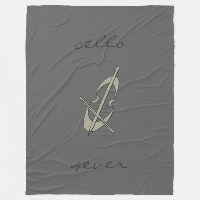 Cool Music Cello 4ever Grey Blanket (Front)