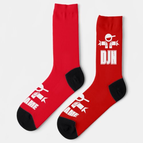 Cool Music DeeJay socks with custom name
