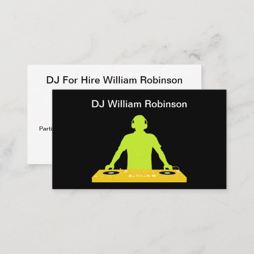 Cool Music DJ For Hire Modern Business Card