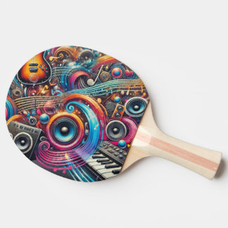 Cool Music Graffiti Ping Pong Paddle