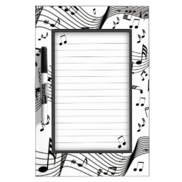 Cool Music Notes Dry Erase Board