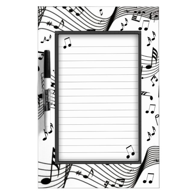 Cool Music Notes Dry Erase Board (Front)