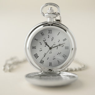 Cool Music Notes Pocket Watch