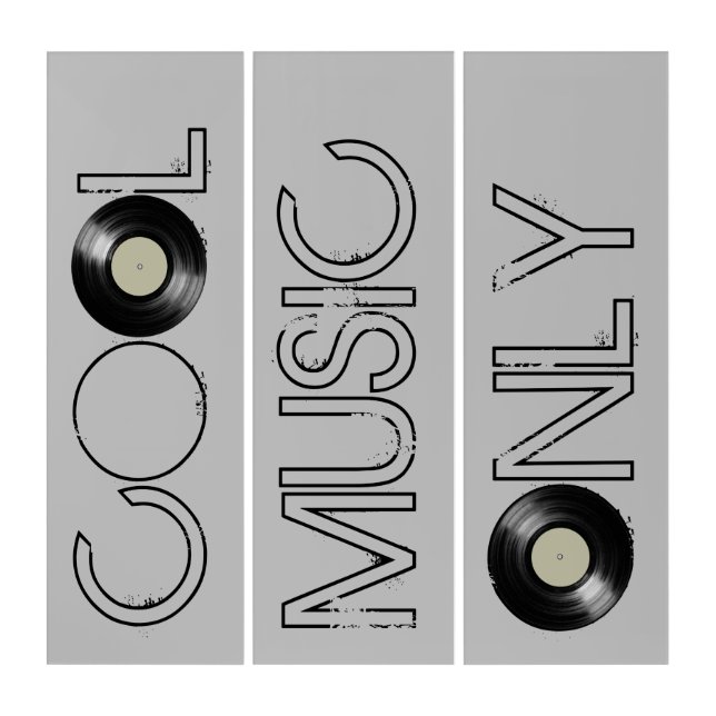 cool music only, vinyl record triptych (Front)