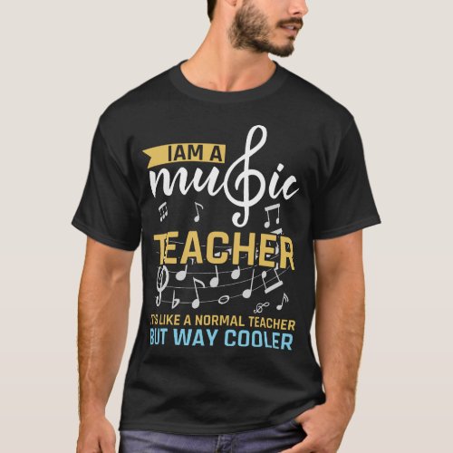 Cool Music Teacher Funny Music Lover Teacher T_Shirt