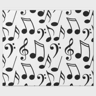 Cool Musical Notes Wrapping Paper