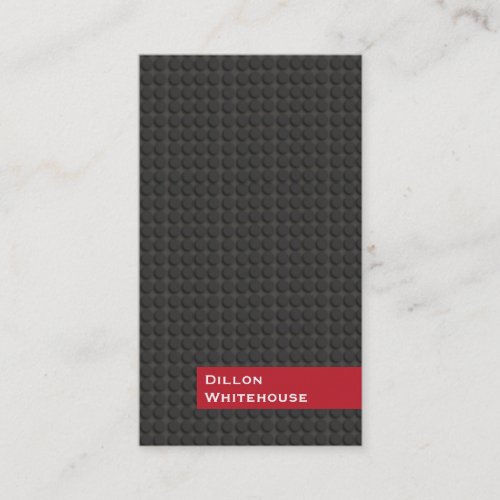 Cool Musician Black and Red Business Card