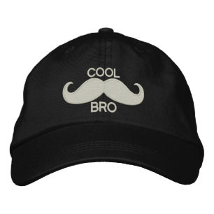 COOL Mustache BRO Embroidered Baseball Cap