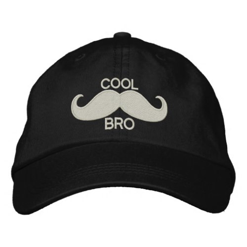 COOL Mustache BRO Embroidered Baseball Cap