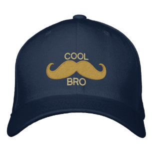 COOL Mustache BRO Embroidered Baseball Hat