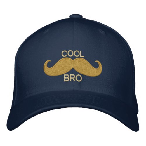 COOL Mustache BRO Embroidered Baseball Hat