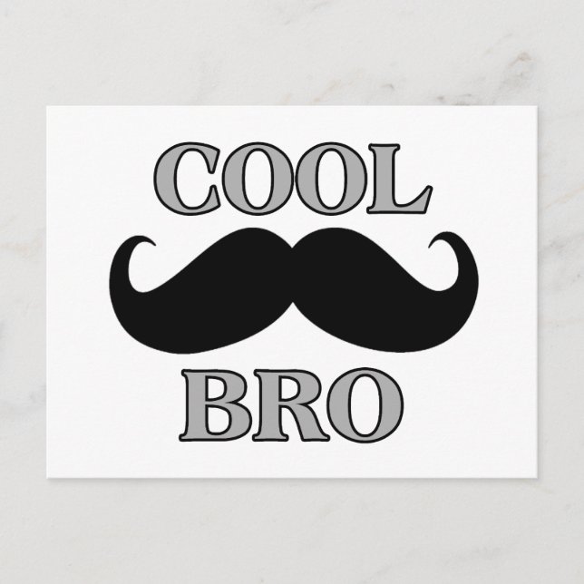 Cool Mustache Bro Postcard (Front)