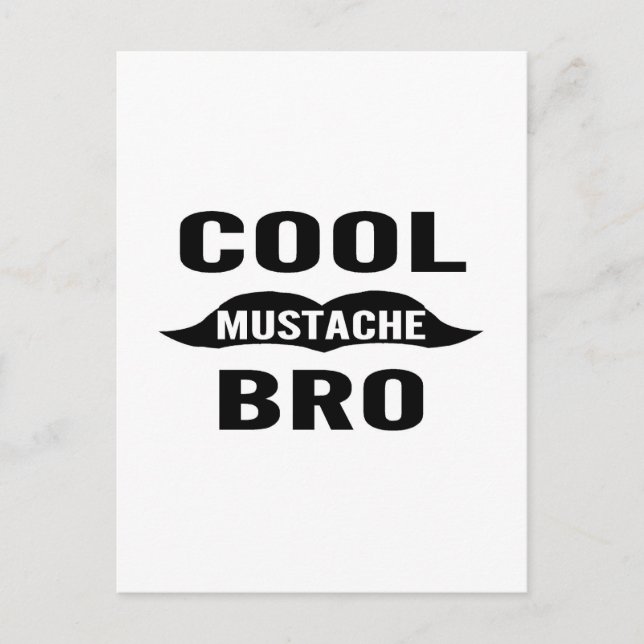 Cool Mustache Bro Postcard (Front)
