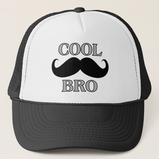 Cool Mustache Bro Trucker Hat (Front)