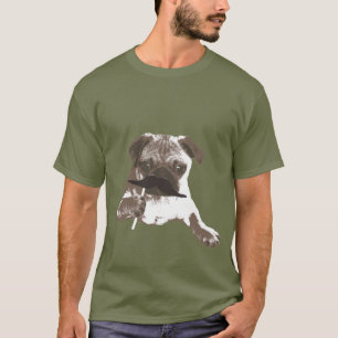 Cool Mustache Papa Pug T-Shirt