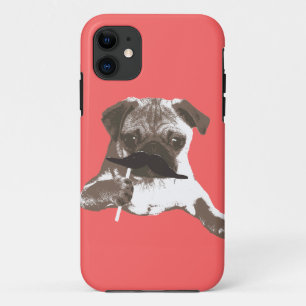Cool Mustache Pug iPhone 5 Case
