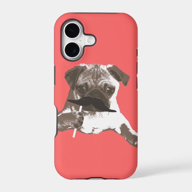 Cool Mustache Pug iPhone 5 Case (Back)