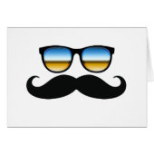 Cool Mustache under Shades (Front Horizontal)