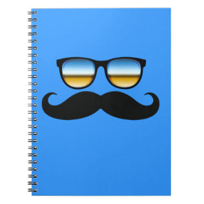 Cool Mustache under Shades Notebook