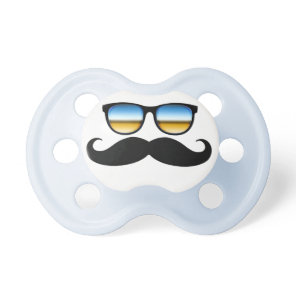 Cool Mustache under Shades Pacifier