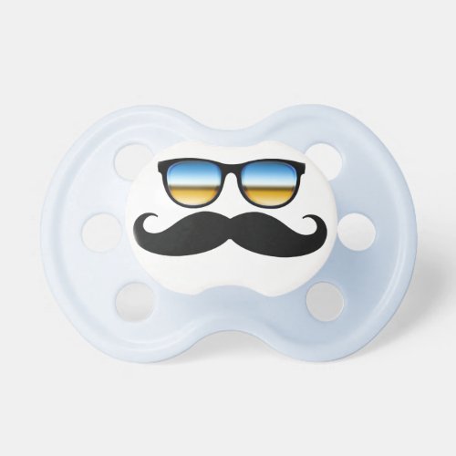Cool Mustache under Shades Pacifier