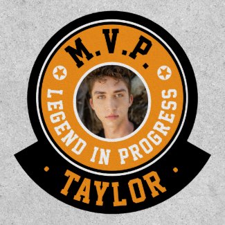 Cool MVP Black And Orange School Team Photo Logo 