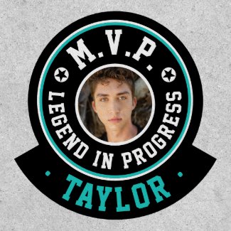 Cool MVP Black And White School Team Photo Logo 