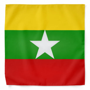 Cool Myanmar Flag Fashion Bandana