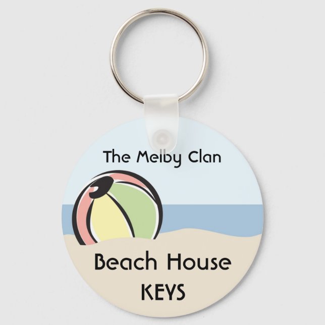 Cool 'N Colorful Beach Ball Keychain (Front)