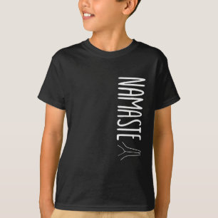 Cool namaste white text black T-Shirt