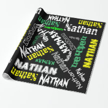 Cool Name Collage Modern Typography Custom