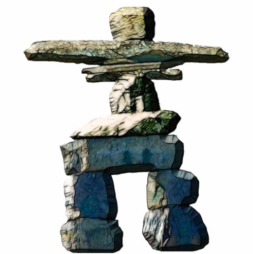Cool Native American Inukshuk 3 Sculpted Gift Cutout