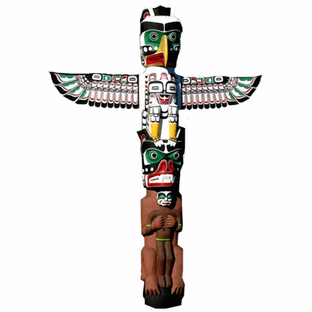Cool Native American Totem Pole 4 Sculpted Magnet (Front)