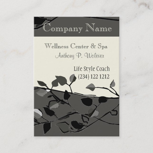 Cool Nature Tree Branch Design Appointment Card (Front)