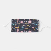Cool Navy Blue Astronomy Outer Space Adult Cloth Face Mask (Front, Folded)