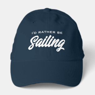 Cool navy blue sailing cap for retired dad