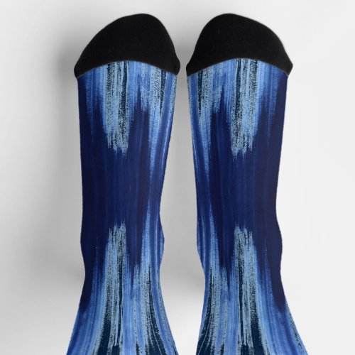 Cool navy blue stylish Boho hippie tie dye Socks 