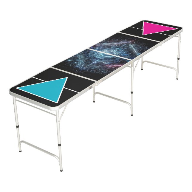 Cool Neon Custom Beer Pong Table (Angled)