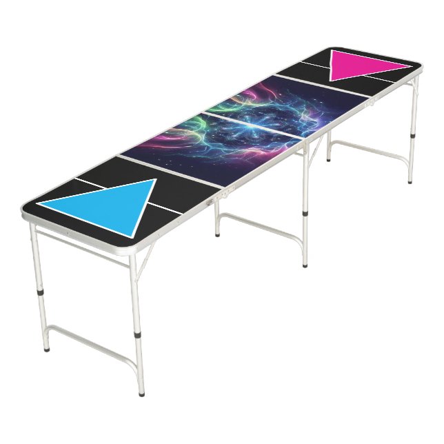 Cool Neon Custom Beer Pong Table (Angled)