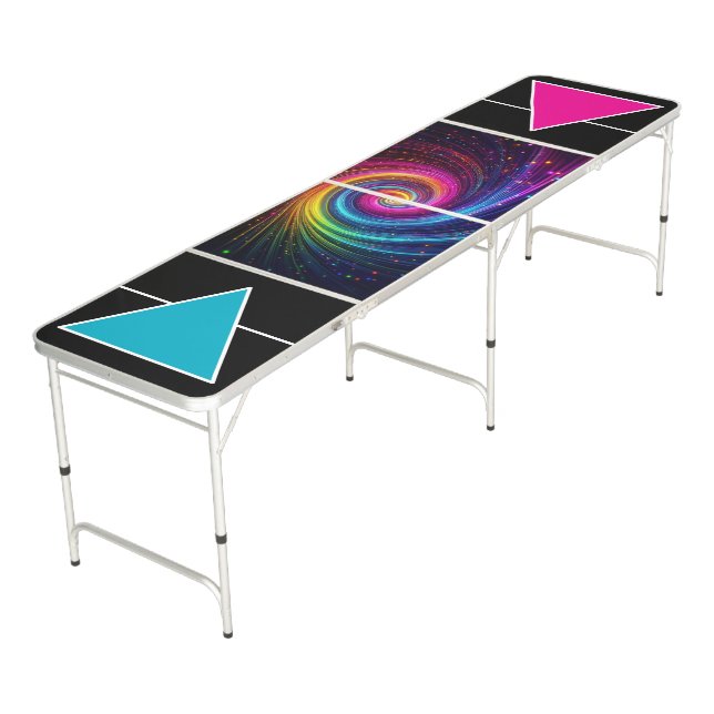 Cool Neon Custom Beer Pong Table (Angled)