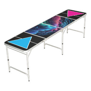 Cool Neon Custom Beer Pong Table
