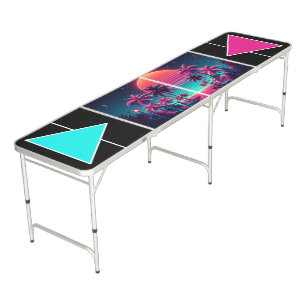 Cool Neon Custom Beer Pong Table