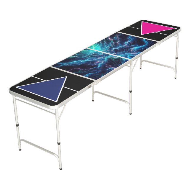Cool Neon Custom Beer Pong Table (Angled)