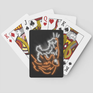 Cool Neon Tiger Poker Cards