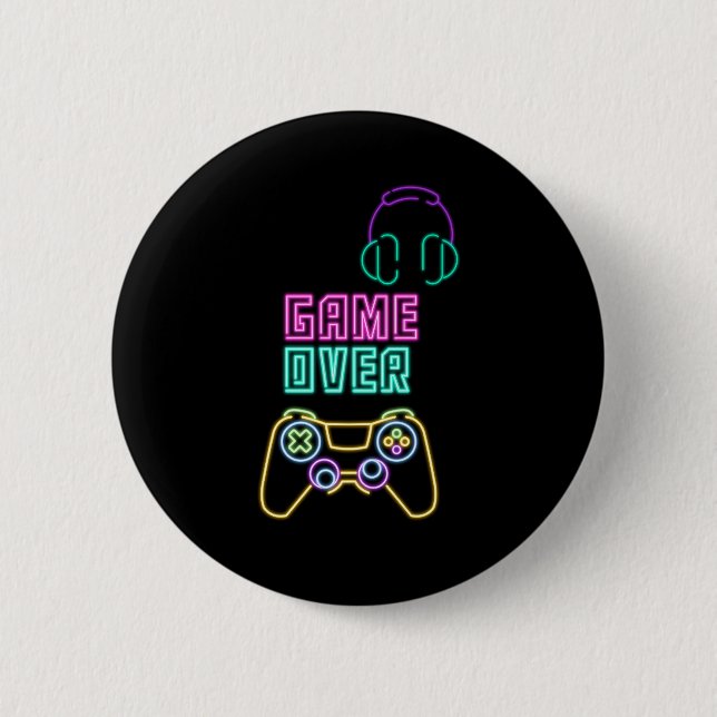 Cool Neon video game. Button (Front)