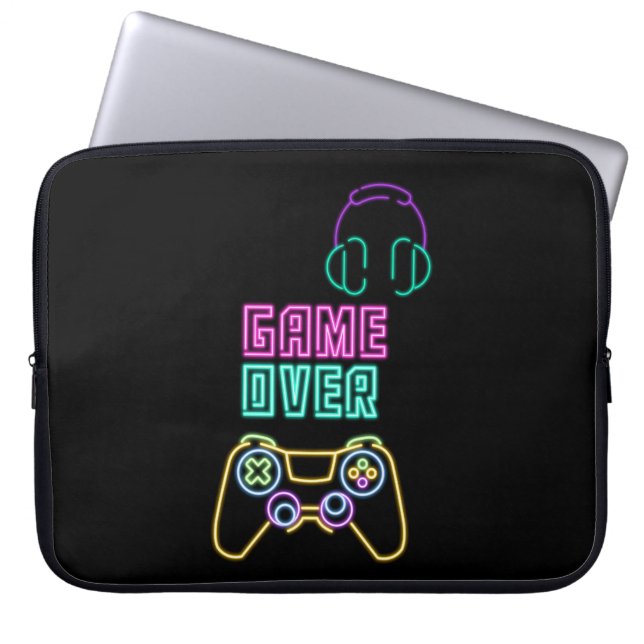 Cool Neon video game. Laptop Sleeve (Front)