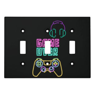 Cool Neon video game. Light Switch Cover
