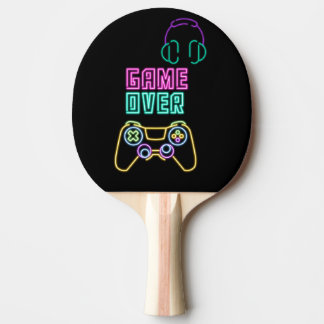 Cool Neon video game. Ping Pong Paddle