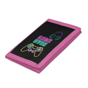 Cool Neon video game. Trifold Wallet